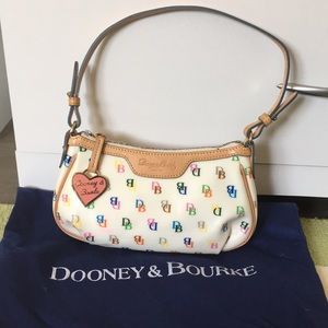 Vintage Dooney & Bourke white multi monogram